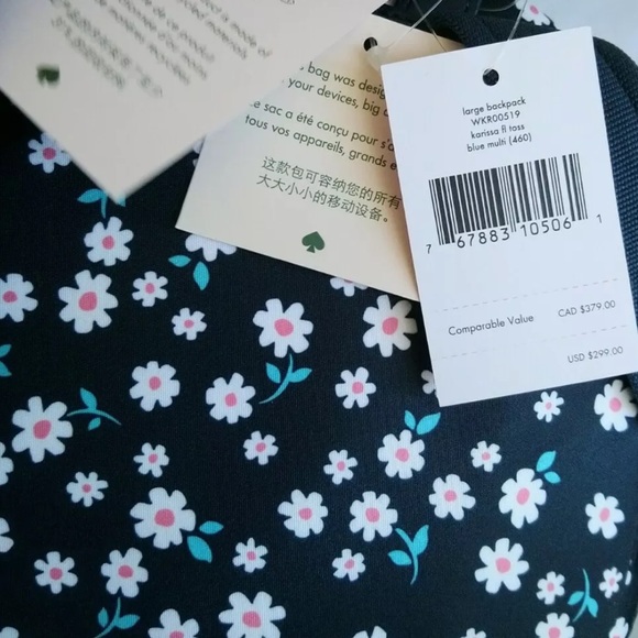 Kate spade karissa floral large backpack wristlet - Picture 11 of 11